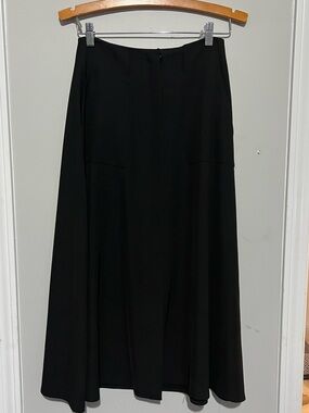 SfIzio Classic Black Midi Maxi Skirt Button Front Modest Women's 2